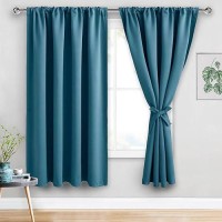 Jiuzhen Blackout Curtains For Bedroom Thermal Insulated Room Darkening Noise Reducing 70 X 63 Inch Length Curtains For Living