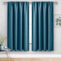 Jiuzhen Blackout Curtains For Bedroom Thermal Insulated Room Darkening Noise Reducing 70 X 63 Inch Length Curtains For Living