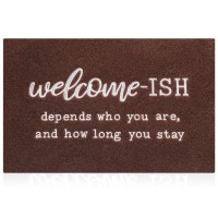 Jjuuyou Door Mats Outdoor Welcome Doormats For Front Door Indoor Entrance Low Profile Non Slip Rubber Back Mats For Floor Funny