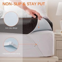 Bedluxury 3 Inch California King Size Mattress Topper Gel Memory Foam High Density Soft Foam Mattress Pad Cover Bed Topper Wit