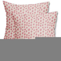 Pink Cream Pillow Covers 18X18 Set Of 2 Boho Design Polka Dot Throw Pillows Modern Brush Strokes Print Decorative Outdoor Pillow