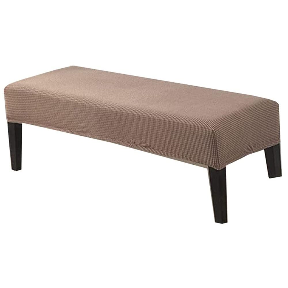 Elastic Dining Bench Cover, Soft Spandex Anti-Dust Modern Bench Slipcover ,Removable Washable Stretch Bench Seat Protector Cover, For Living Room, Bedroom, Kitchen ( Color : A46 , Size : 106-137Cm/42-