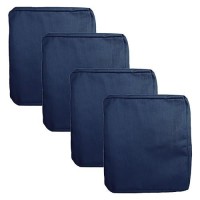 Flymei Patio Cushion Covers 22X20X4 Waterproof Outdoor Cushion Cover Replacement 4Packs Outdoor Seat Cushion Slipcover For Outdo