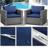 Flymei Patio Cushion Covers 22X20X4 Waterproof Outdoor Cushion Cover Replacement 4Packs Outdoor Seat Cushion Slipcover For Outdo