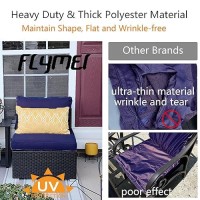 Flymei Patio Cushion Covers 22X20X4 Waterproof Outdoor Cushion Cover Replacement 4Packs Outdoor Seat Cushion Slipcover For Outdo