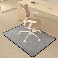 Corduroy Heavy Duty Office Chair Mat For Carpet & Hardwood Floors, Tri-Fold Floor Mat, Desk Chair Mat For Carpeted Floors And Hardwood Floor For Home Office Light Gray