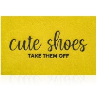 Spring Door Mats For Home Entrance Funny Front Door Mats Cute Shoes Take Them Off Heavy Duty Easy Clean Doormat Indoor Outdoor M