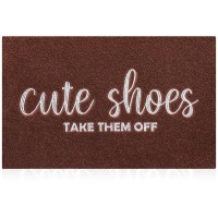 Front Door Mat Welcome Indoor Outdoor Entryway Mats For Shoe Scraper Cute Shoes Take Them Off Mats For Outside Home High Traffic