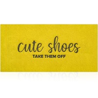 Aoaopq Doormat Cute Shoes Take Them Off Heavy Duty Easy Clean Doormat Indoor Outdoor Mat For Doorway Kitchen Entry Home Entrance