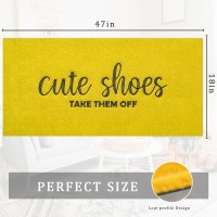 Aoaopq Doormat Cute Shoes Take Them Off Heavy Duty Easy Clean Doormat Indoor Outdoor Mat For Doorway Kitchen Entry Home Entrance