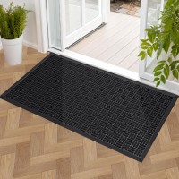 Mibao Front Door Mat Heavy Duty Durable Welcome Mat For Outdoor Indoor Dirt Trapper Waterproof Super Absorbent Door Mat For En