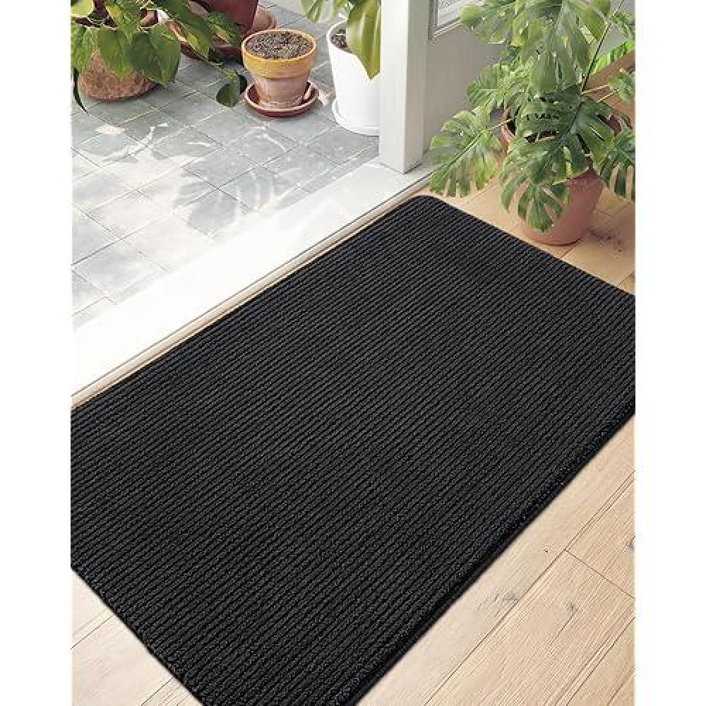 Dexi Door Mat Entryway Doormat Front Entrance Non-Slip Low Profile Washable For Inside Entry 19.5