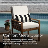 Honeycomb Outdoor Highback 21 W X 42 L Textured Solid Bone Chair Cushion