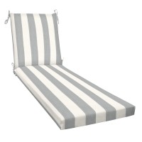 Honeycomb Outdoor Chaise 225 W X 70 L Cabana Stripe Stone Grey Patio Cushion