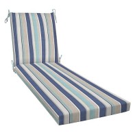 Honeycomb Outdoor Chaise 225 W X 70 L Stripe Blue Beige Patio Cushion