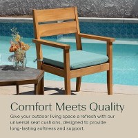 Honeycomb Outdoor Universal Seat Cushion Set 18 X 175 Textured Solid Coastal Blue Outdoor Chair Cushions