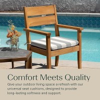 Honeycomb Outdoor Universal Seat Cushion Set 18 X 175 Cabana Stripe Stone Grey Outdoor Chair Cushions