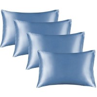 Bedelite Satin Pillowcase For Hair And Skin Super Soft Similar To Silk Pillow Cases 4 Pack With Envelope Closure Cooling Pillo