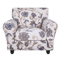 Searchi Stretch Sofa Cover Printed Couch Covers Floral Pattern 2 Piece Armchair Slipcover With Separate Chair Cushion Cover Wa