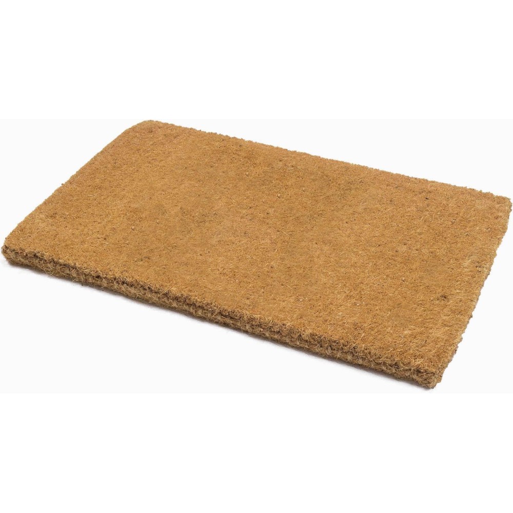 Fab Habitat Floral Extra Thick Doormat Handwoven Durable Natural Coir Entryway Front Door Porch Patio Minimalist Nat