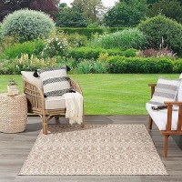 Nourison Positano Indooroutdoor Beige 4 X 6 Area Rug Easy Cleaning Non Shedding Bed Room Living Room Dining Room Deck