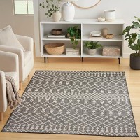 Nourison Positano Indooroutdoor Charcoal 5 X 7 Area Rug Easy Cleaning Non Shedding Bed Room Living Room Dining Room Dec