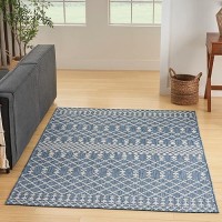 Nourison Positano Indooroutdoor Navy Blue 5 X 7 Area Rug Easy Cleaning Non Shedding Bed Room Living Room Dining Room De