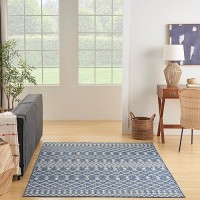 Nourison Positano Indooroutdoor Navy Blue 5 X 7 Area Rug Easy Cleaning Non Shedding Bed Room Living Room Dining Room De