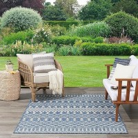 Nourison Positano Indooroutdoor Navy Blue 5 X 7 Area Rug Easy Cleaning Non Shedding Bed Room Living Room Dining Room De