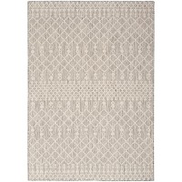 Nourison Positano Indooroutdoor Light Grey 4 X 6 Area Rug Easy Cleaning Non Shedding Bed Room Living Room Dining Room D