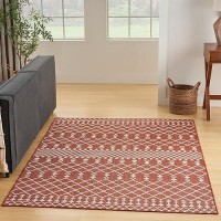 Nourison Positano Indooroutdoor Terracotta 4 X 6 Area Rug Easy Cleaning Non Shedding Bed Room Living Room Dining Room