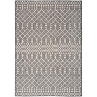 Nourison Positano Indooroutdoor Charcoal 6 X 9 Area Rug Easy Cleaning Non Shedding Bed Room Living Room Dining Room Dec