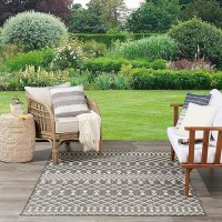 Nourison Positano Indooroutdoor Charcoal 7 X 10 Area Rug Easy Cleaning Non Shedding Bed Room Living Room Dining Room De