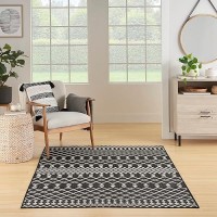 Nourison Positano Indooroutdoor Black 4 X 6 Area Rug Easy Cleaning Non Shedding Bed Room Living Room Dining Room Deck