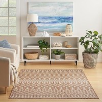 Nourison Positano Indooroutdoor Jute 5 X 7 Area Rug Easy Cleaning Non Shedding Bed Room Living Room Dining Room Deck B