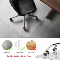 Kuyal Clear Chair Mat For Hardwood Floor 46 X 60 Inches Transparent Floor Mats Wood/Tile Protection Mat For Office & Home (46