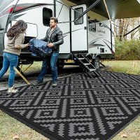 Genimo Outdoor Rug For Patio Clearance 10X14 Waterproof Large Mat Reversible Plastic Camping Rugs Rv Porch Deck Camper Balcony B