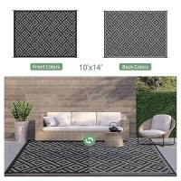 Genimo Outdoor Rug For Patio Clearance 10X14 Waterproof Large Mat Reversible Plastic Camping Rugs Rv Porch Deck Camper Balcony B