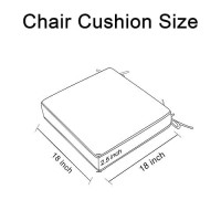 Gueglsa Patio Seat Cushions 18 Inch Waterproof Square Chair Pad With Ties 18''X18'' Indoor Outdoor Chair Cushion For Garden Furniture Set Of 2 Grey