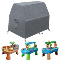 Siruiton Kids Water Table Cover Fit Step2 Rain Showers Splash Pond Water Table Waterproof Dust Proof Anti-Uv Outdoor Toys Cover-Cover Only-Grey