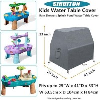 Siruiton Kids Water Table Cover Fit Step2 Rain Showers Splash Pond Water Table Waterproof Dust Proof Anti-Uv Outdoor Toys Cover-Cover Only-Grey