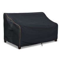 Lsongsky Patio 3-Seater Sofa Cover,Outdoor Couch Cover Fits Up To 76W X 32.5D X 33H Inches,100% Waterproof Heavy Duty Patio Furniture Covers,Black