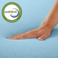 Treaton  2-Inch Gel Memory Foam Mattress Topper  Certipur-Us Certified For Superior Comfort And Support  Twin  Blue