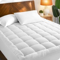 Bare Home Twin Size Mattress Cover With Breathable Cotton Top And Down Alternative Fill Machine Washable