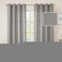 Lamit Linen Curtains For Bedroom Grommet Thick Linen Textured Privacy Drapes Light Filtering Burlap Curtains For Farmhouselivi