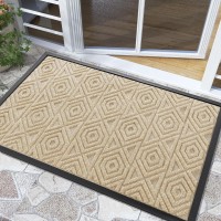 Yimobra Door Mat Outdoor Indoor Entrance Welcome Mat Heavy Entry Front Door Mat Stain Fade Resistant Low Profile Sturdy R