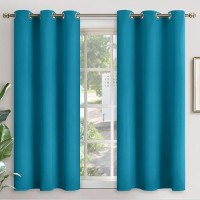 Youngstex Short Blackout Curtains 45 Inches Length Thermal Insulated With Grommet Room Darkening Curtain Drapes For Bedroom Ki