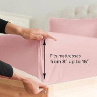 Full Size Fitted Bed Sheet Hotel Luxury Single Fitted Sheet Only Fits Mattress Up To 16 Extra Soft Wrinkle Free Breathab