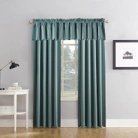 Sun Zero Barrow Energy Saving Rod Pocket Window Curtains 54 X 95 Mineral Green Set Of 2