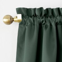 Sun Zero Barrow Energy Saving Rod Pocket Window Curtains 54 X 95 Everglade Green Set Of 2